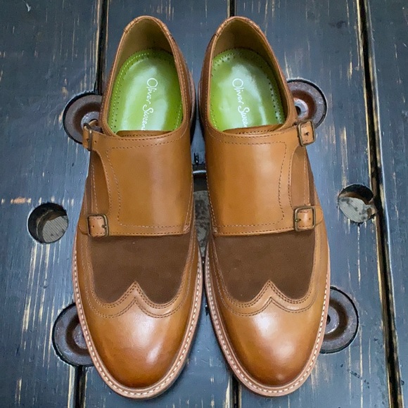 NEW Oliver Sweeney Ufford Leather & Suede Shoes - Picture 2 of 9